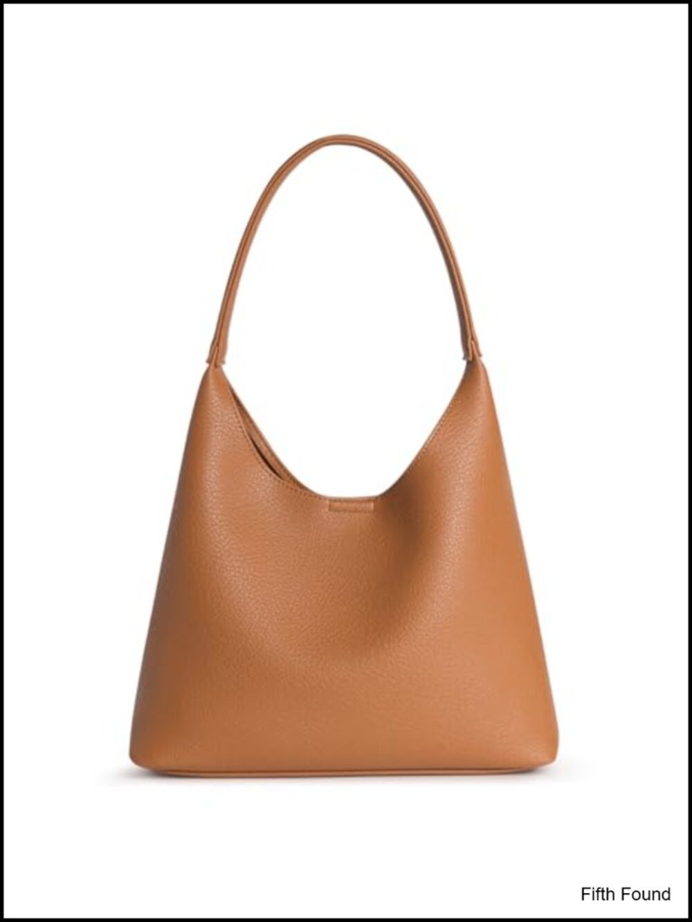 Vegan leather slouchy hobo shoulder bag, 11" W